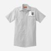 Short Sleeve Striped Industrial Work Shirt Thumbnail